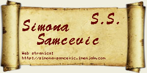 Simona Samčević vizit kartica